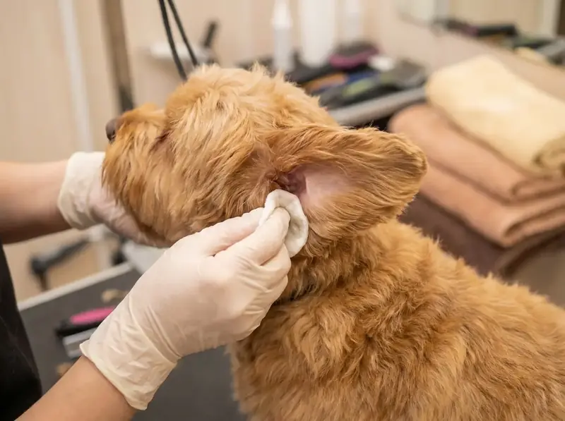 Čištění uší psů — Psí salon Lola Jičín